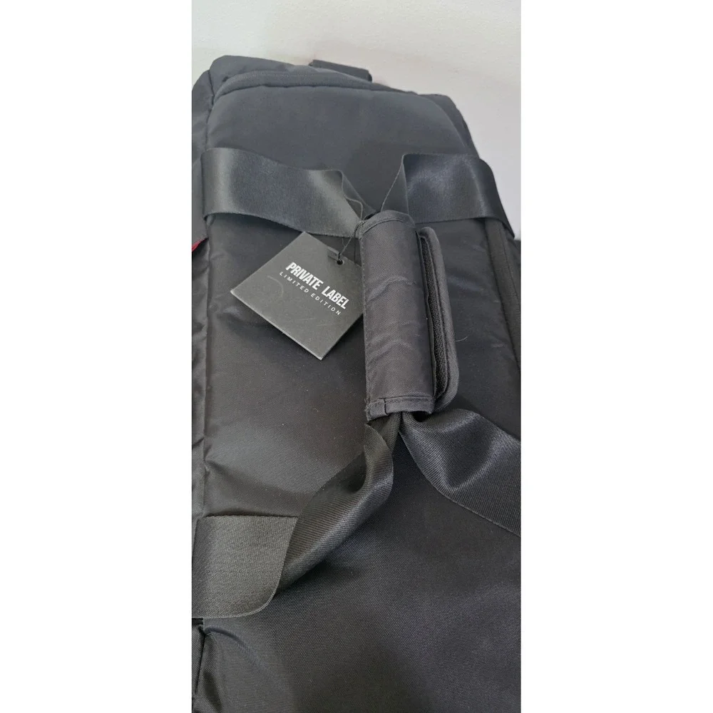 Private Label Black Red Carry-On Bag Duffle Travel Sling Gym Pack